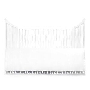 New in Pack Baby Crib Skirt by Tadpoles White Tassels Standard Size 28"x52"